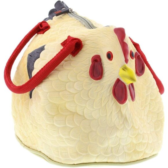 Women White Rubber Chicken Purse The Hen Bag Handbag Top Handelbag - Picture 1 of 1